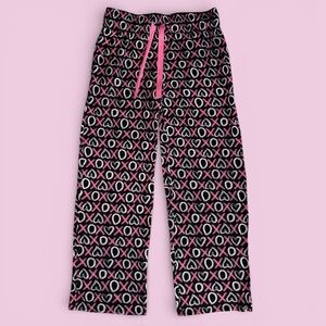 Pajamas with Pink and Black XO Pattern